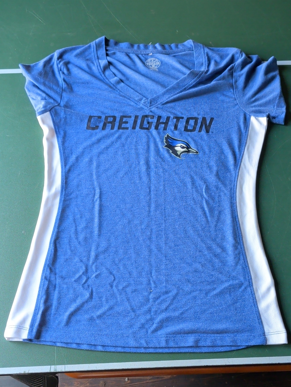 Rivalry Threads Creighton Blue V‑Neck Women's Jersey with White Panels